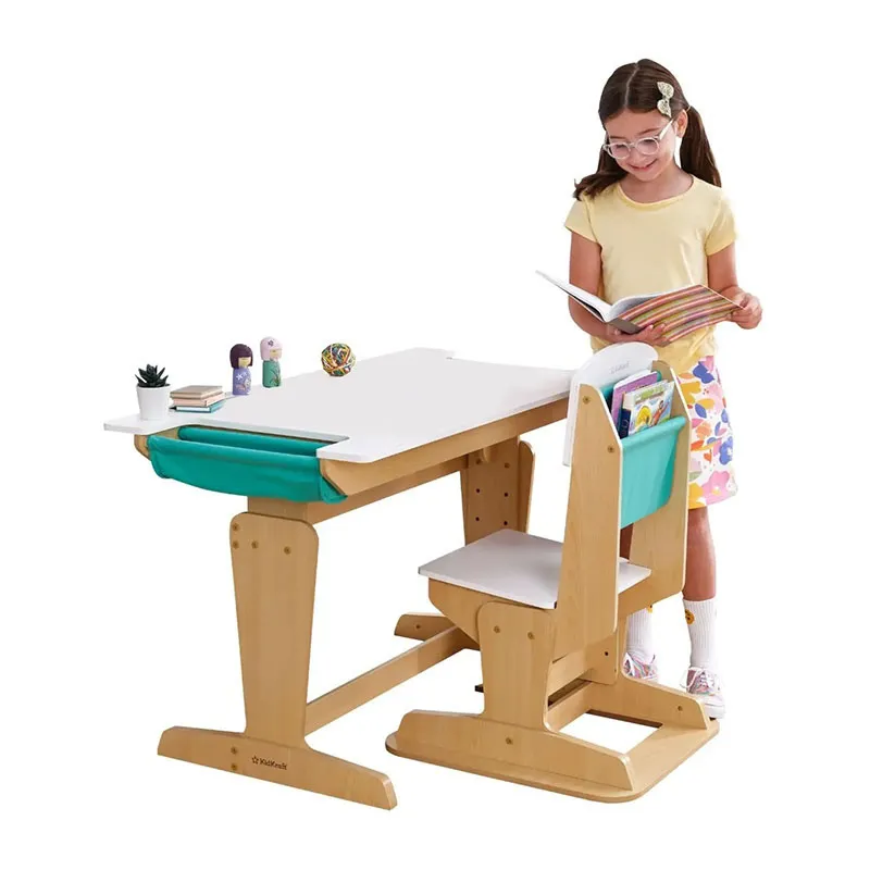 Bureau & Chaise réglables Naturel - 4+-11