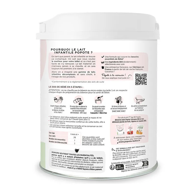 800g Lait infantile 2ème âge BIO - 6-12m-2