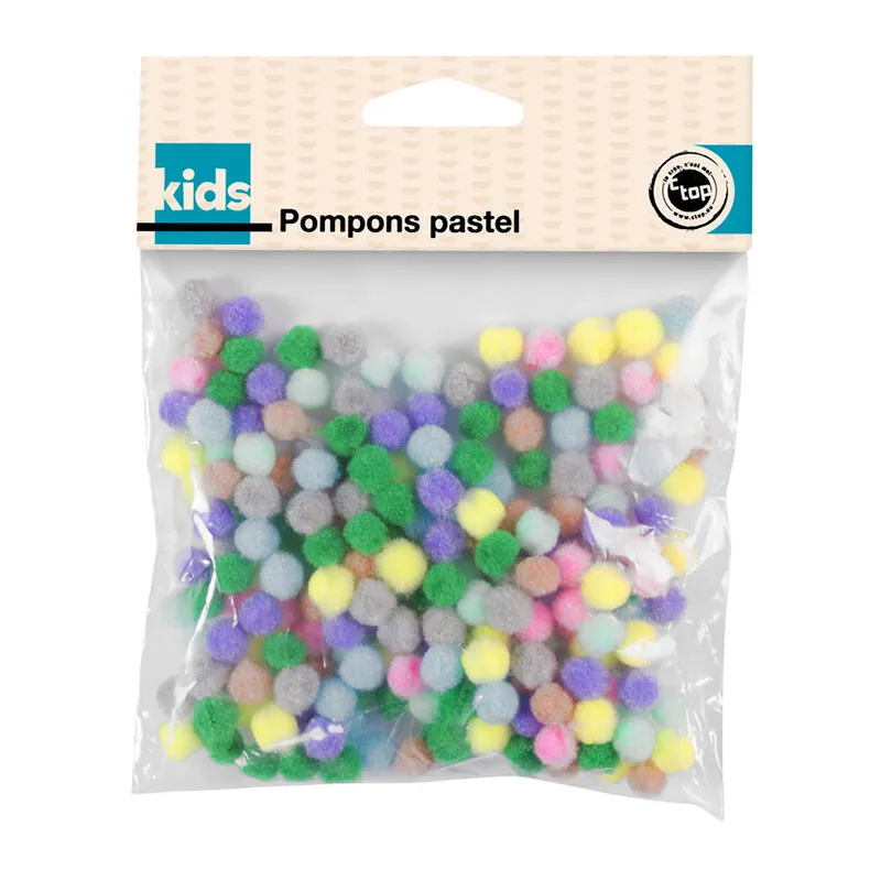 Mini pompons & Pompons Pastel - 320pcs-2