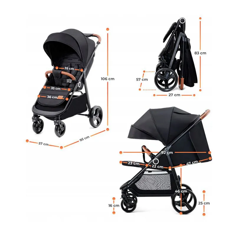 Poussette Compacte Grande+ Black - 0m+-10