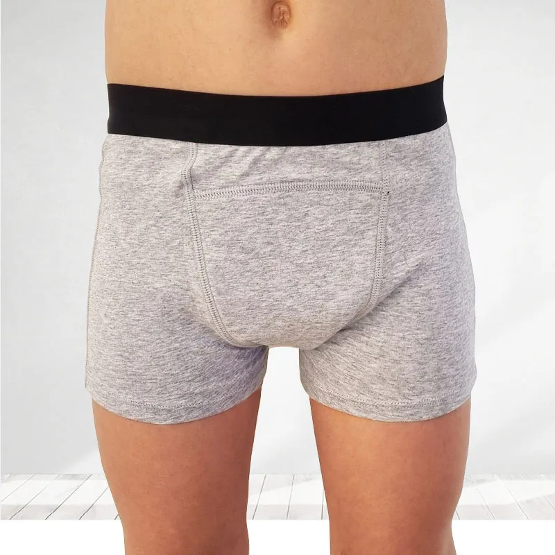 Boxer absorbant et imperméable Héros - Gris-3
