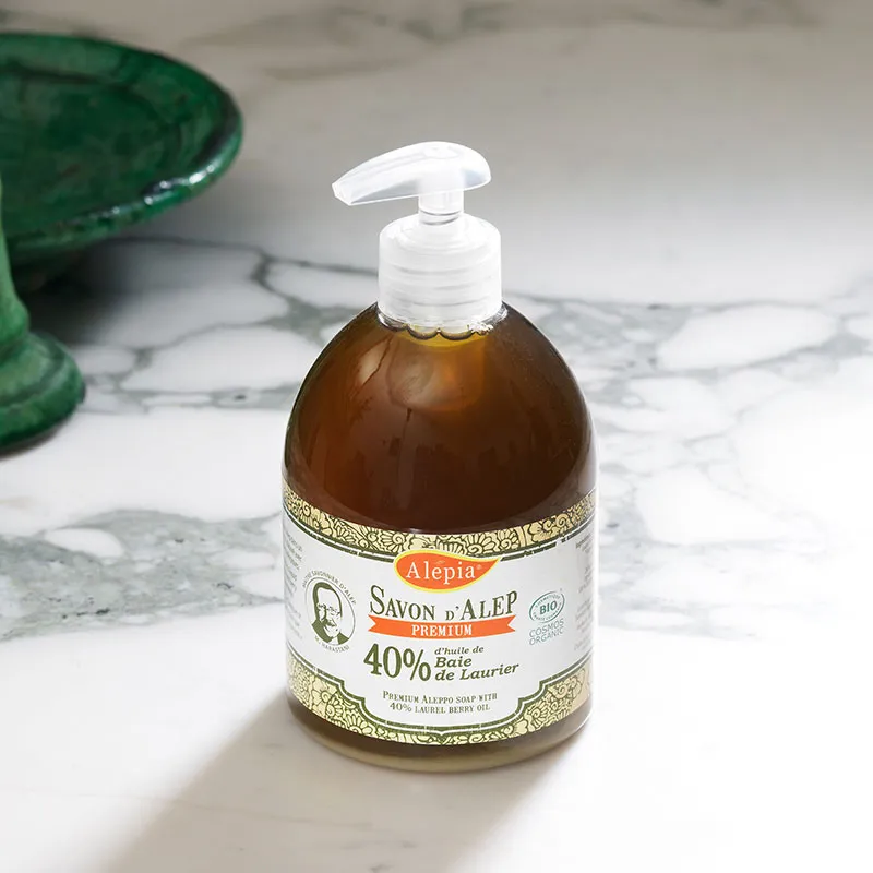 Savon d'Alep Liquide 40% Baie de Laurier BIO - 500ml-0
