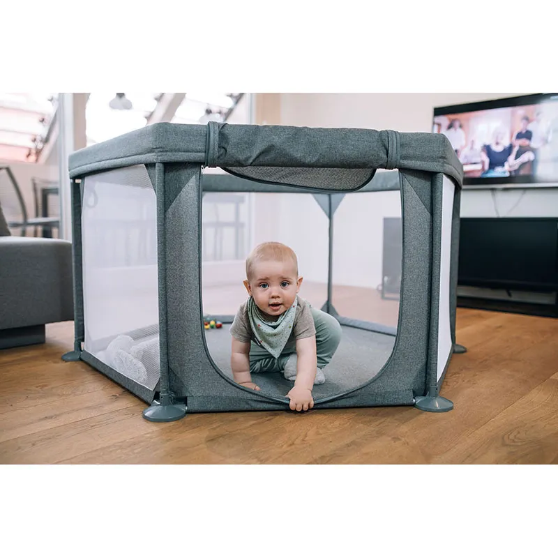 Parc pour bébé Hexagone Gris - 0m+-2