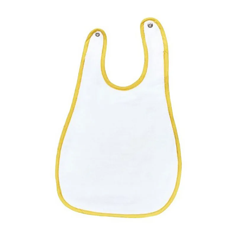 Bavoir plastifié Élephant Blanc/Jaune - 28x44cm-1