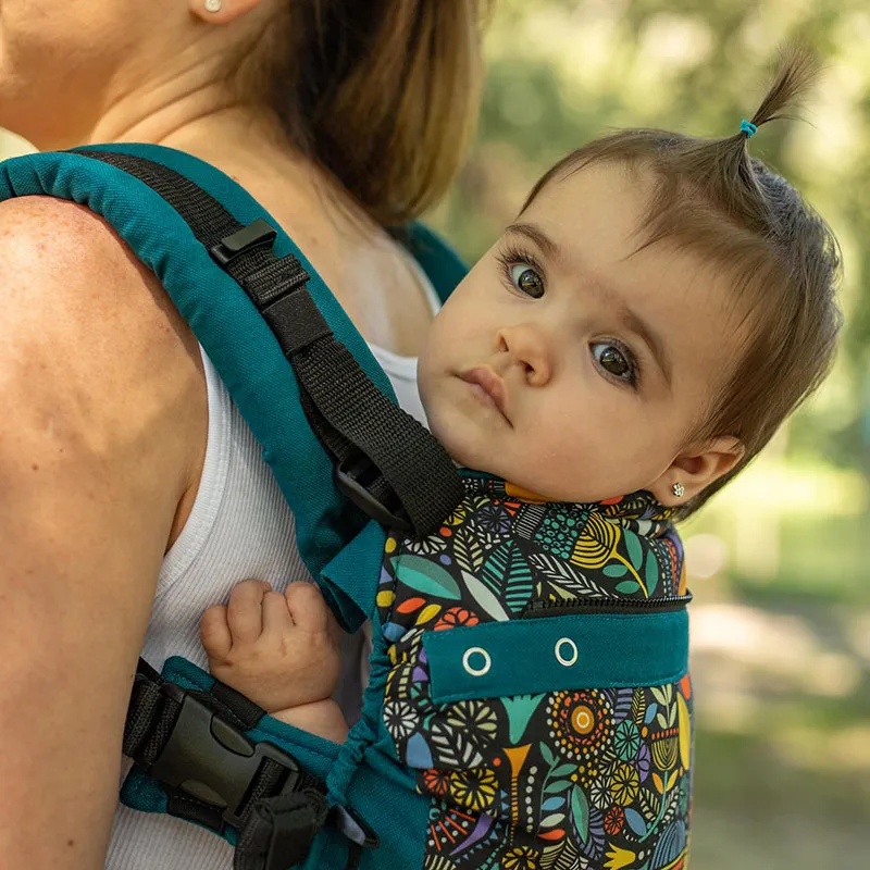 Porte bébé Love Buckle Carrier Folk - Bleu-5