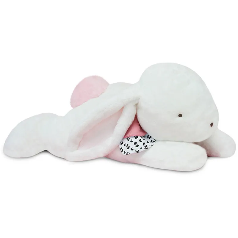 Peluche Lapin Happy Blush Blanc - 80cm-0