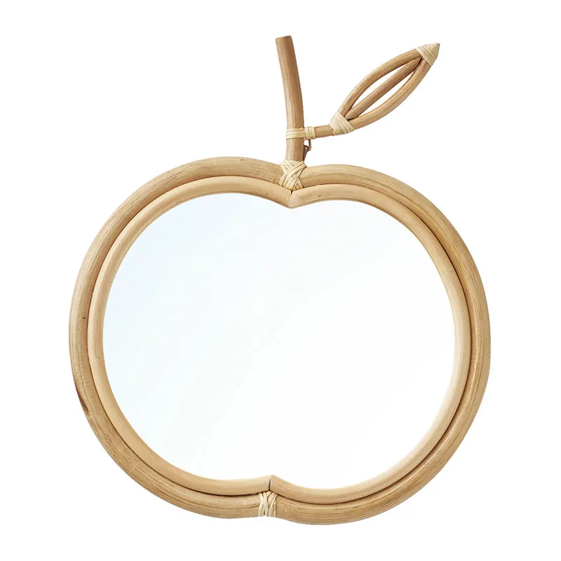 Miroir pomme rotin --0
