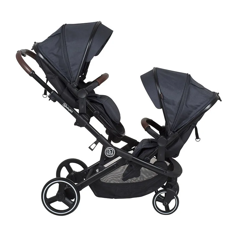 Poussette Double 2en1 Twinner Gris - 0m+-7