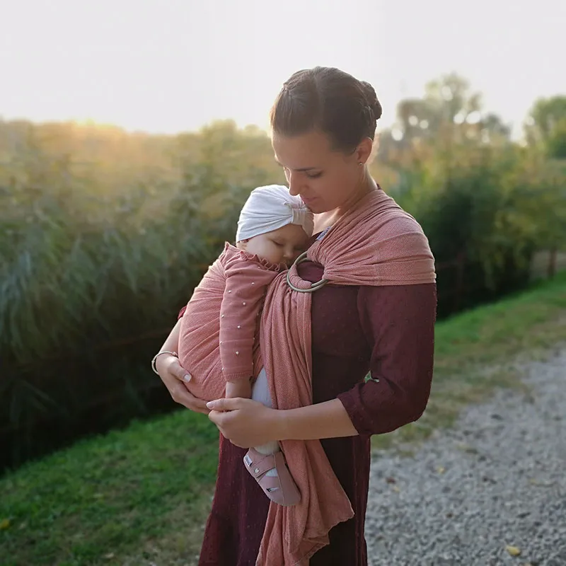 Écharpe Ring Sling - Coral-Sand Pink-3