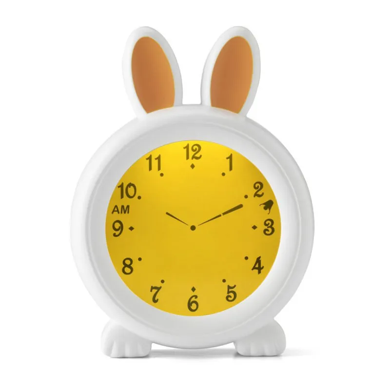 Réveil Pédagogique et Veilleuse Lapin - Blanc-2
