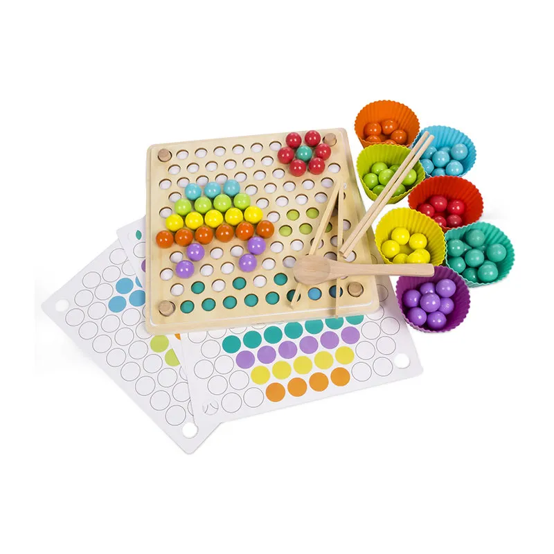 Tableau mosaïque en bois Montessori - 36m+-0