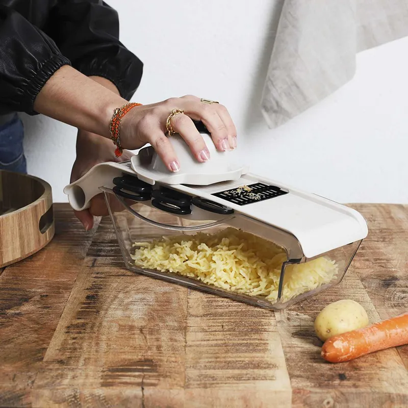 Mandoline + réservoir + 5 accessoires - 32x9x11cm-1