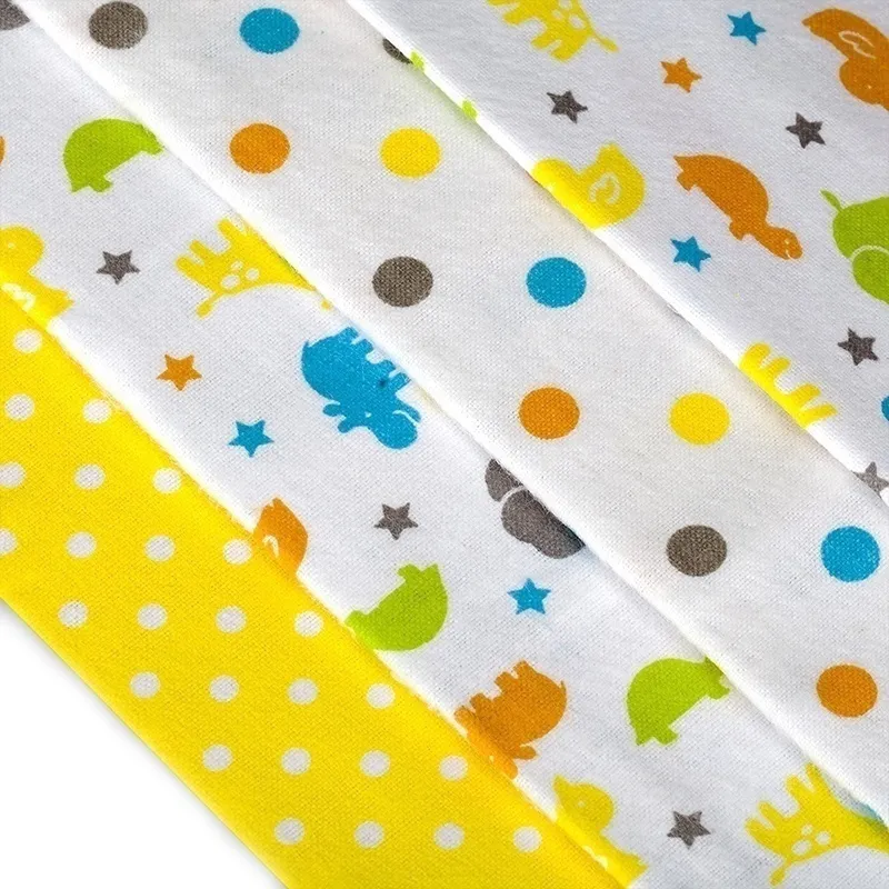4 Langes Coton Girafe Jaune - 76x76cm-0