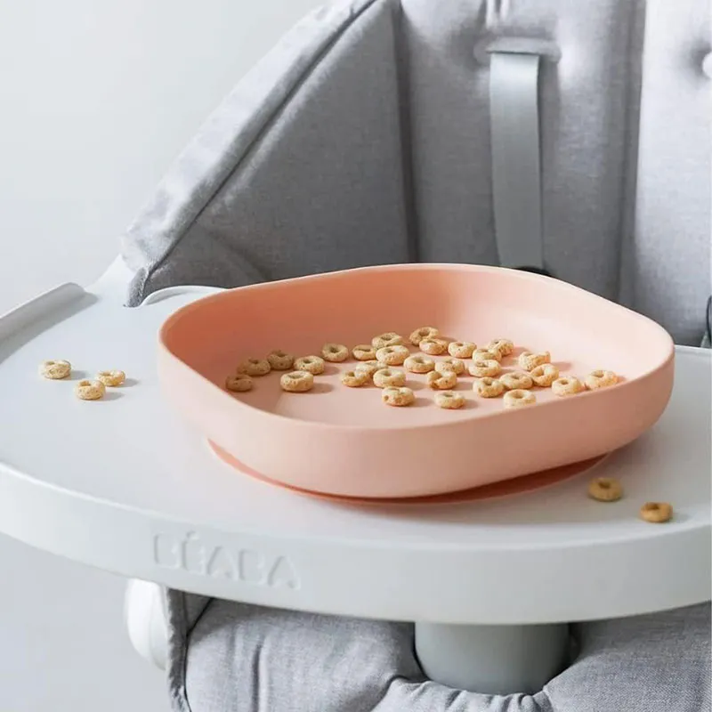 Assiette Silicone ventouse Light Pink - 6m+-1