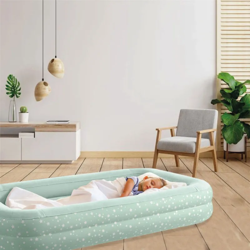 Matelas gonflable enfant + pompe - 168x107x25cm-0