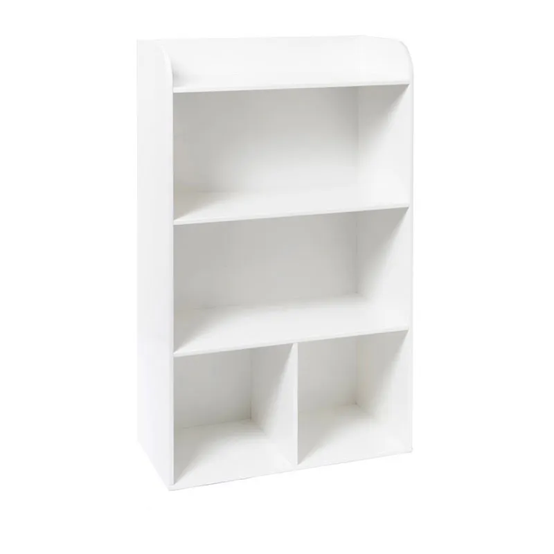 Bibliothèque 4 niveaux Blanc - 66x33x108cm-0