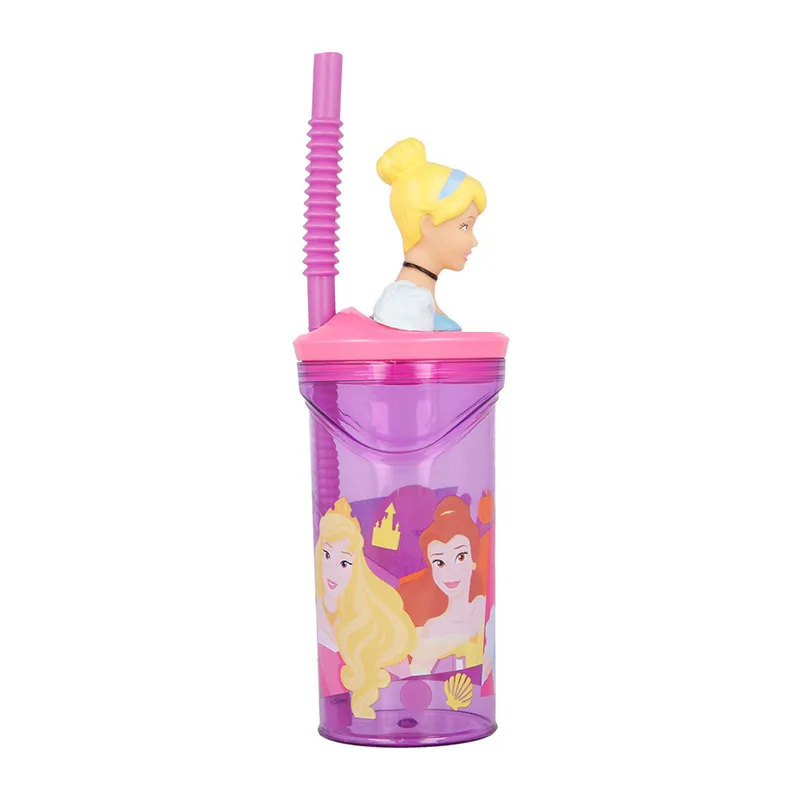 Gobelet av. paille 3D Princesses Disney Bright - 360ml-2