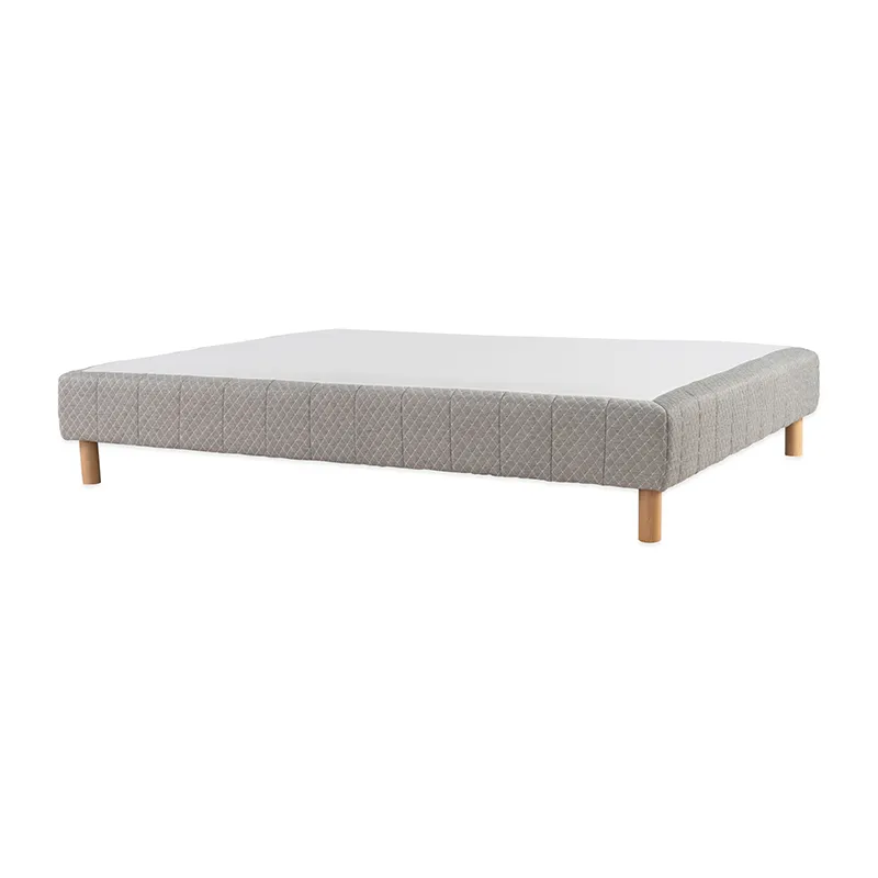 Sommier tapissier ressorts ensachés Confort + Gris clair Enfant-0