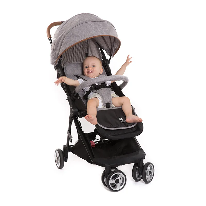 Poussette Genius ultra-compacte Gris clair - 47x43x23cm-2