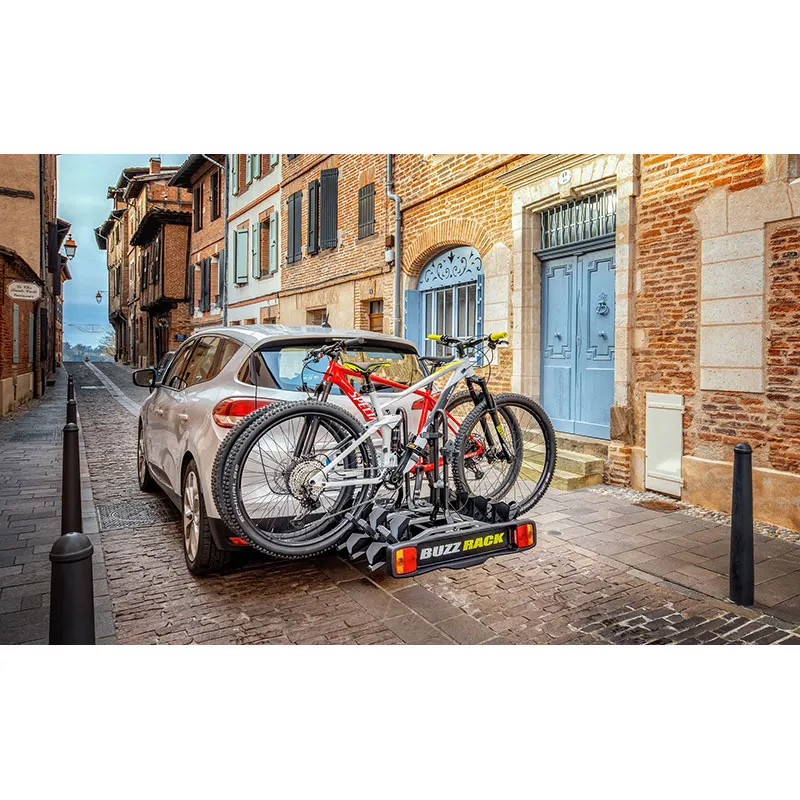 Porte-vélo sur attelage plateforme Buzzracer 4 - 4 vélos-8