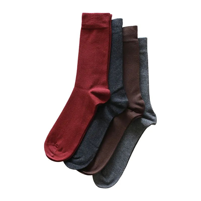 4 paires de Chaussettes Homme Coton Basic - Marron/Gris-0