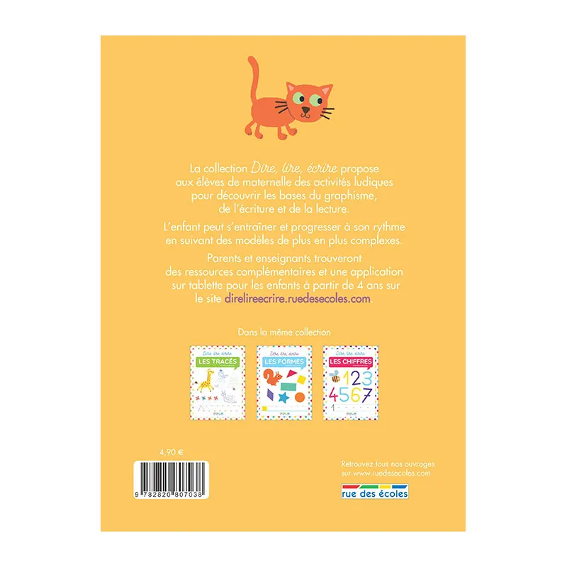 Dire, lire, écrire Les lettres - 4+-2