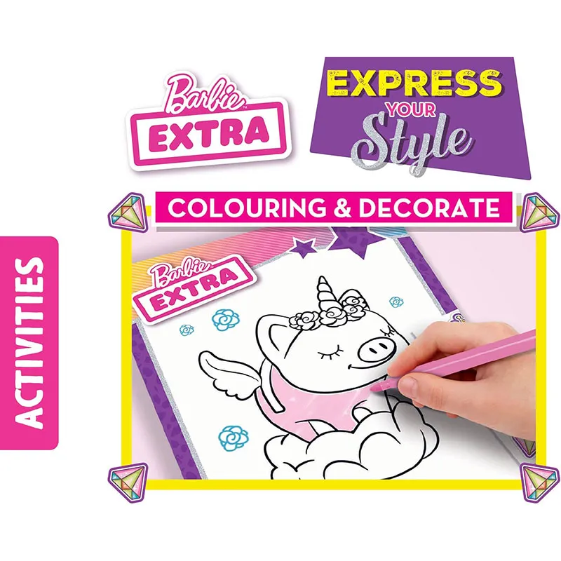 Carnet de dessin Barbie extra - 5+-4