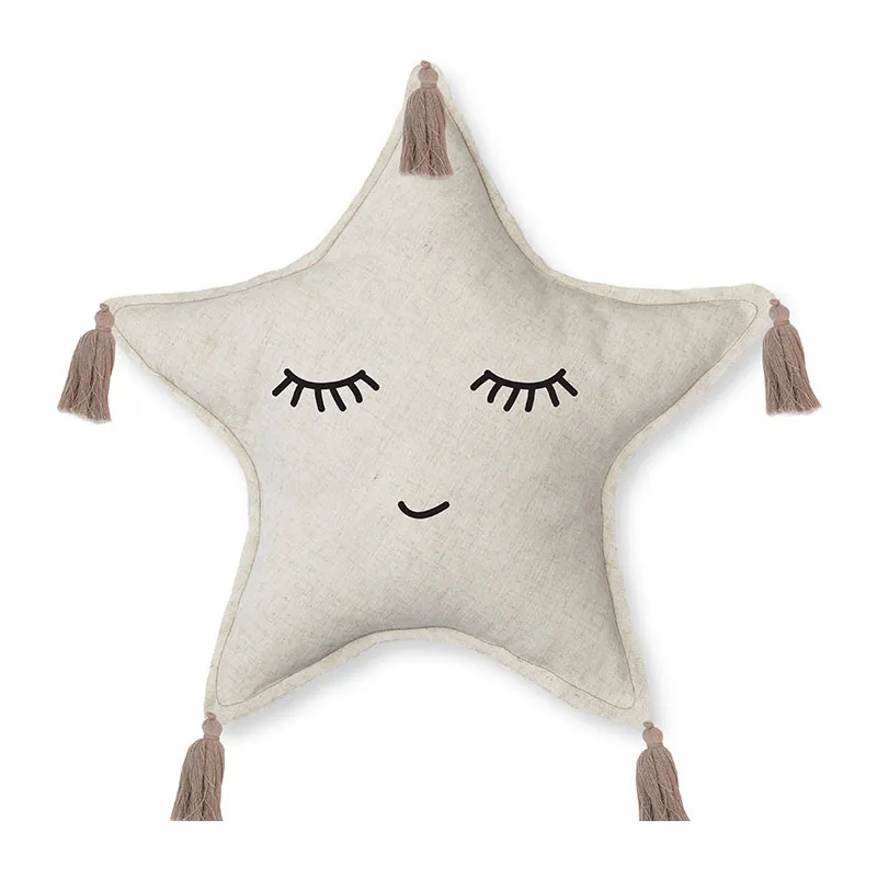 Coussin à forme Étoile Beige - 40x40cm-1