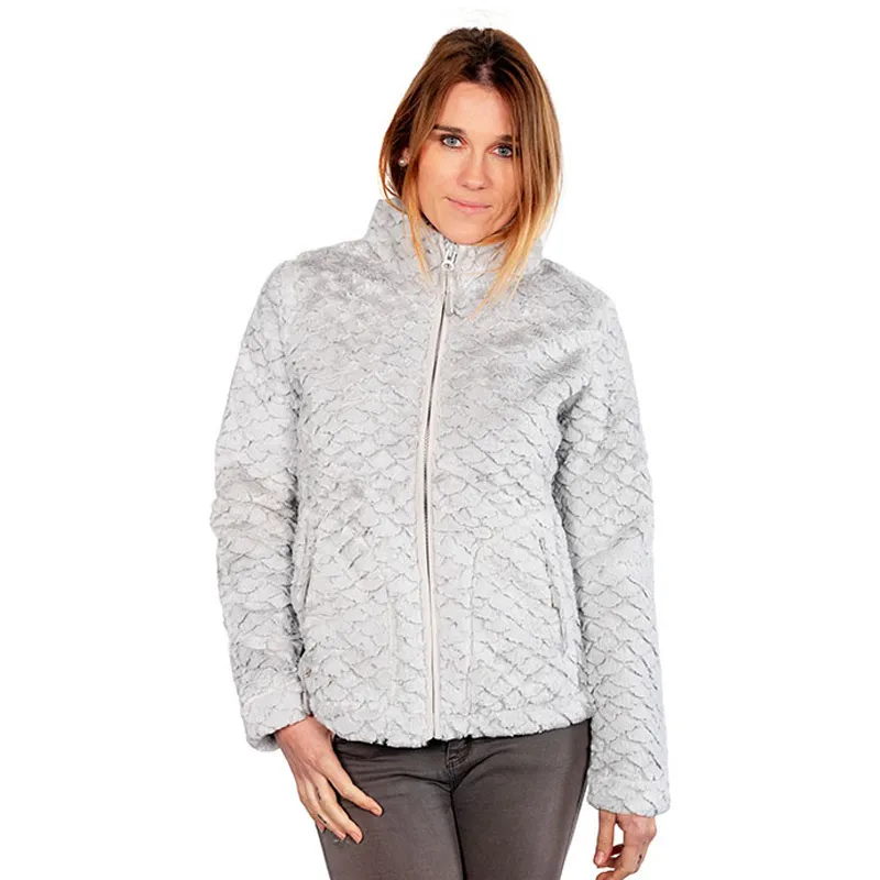 Veste polaire col montant Madine Scale Femme - Blanc neige-0