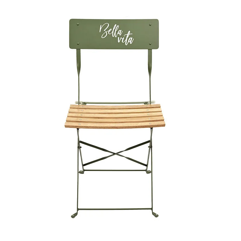2 Chaises pliantes Bella Vita Kaki - 42x48x81cm-2