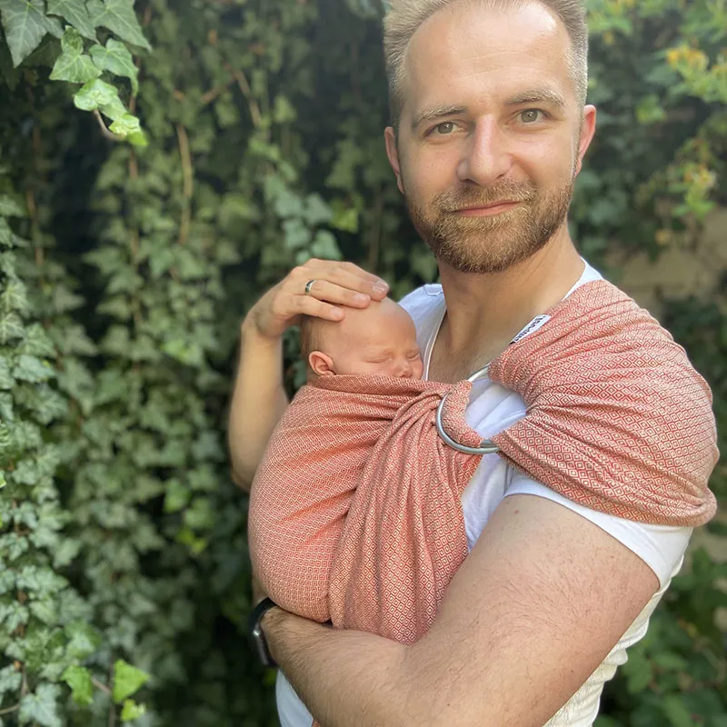 Écharpe Ring Sling - Coral-Sand Pink-2