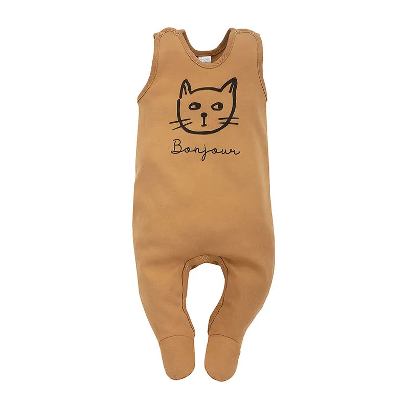 Grenouillère SM Chat - Camel-0
