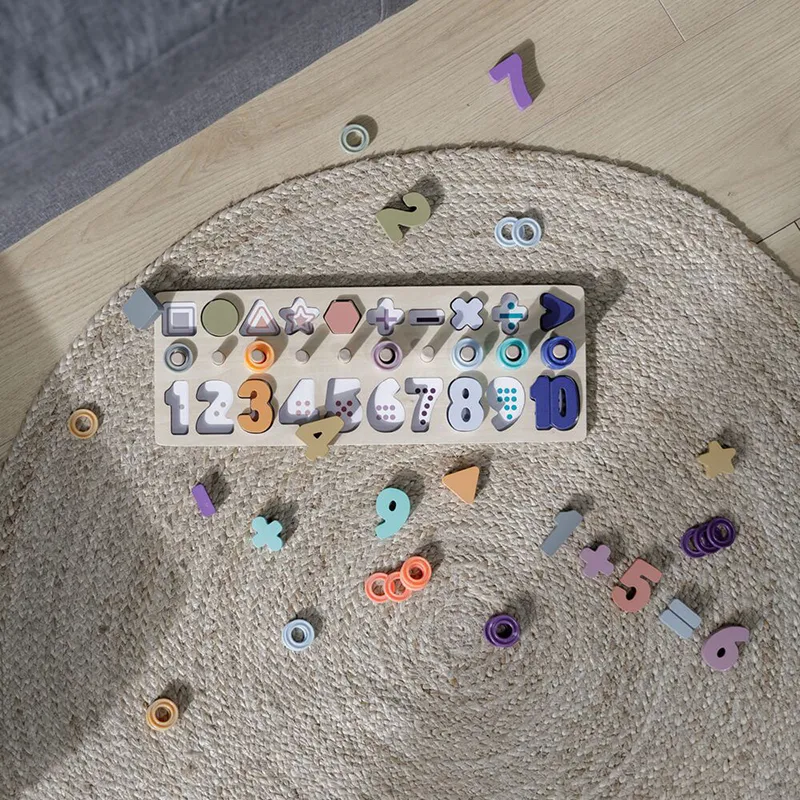 Puzzle pour apprendre les chiffres & apprendre à compter - 4+-3
