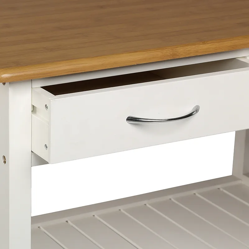 Desserte cuisine Bois Blanc - 78x48x87cm-1