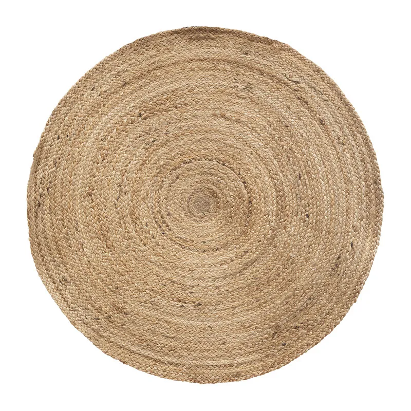 Tapis rond Jute Naturel Beige - ø80cm-0
