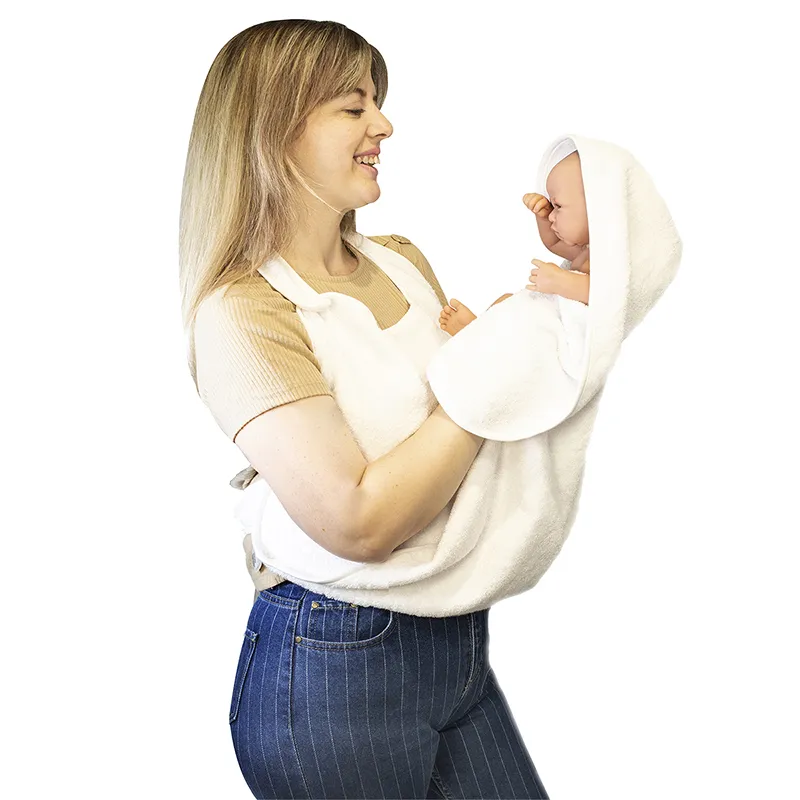 Tablier de bain Coton BIO Blanc - 70x100cm-4