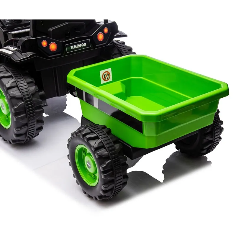 Tracteur à batterie avec remorque Farmer Vert - 36m+-8