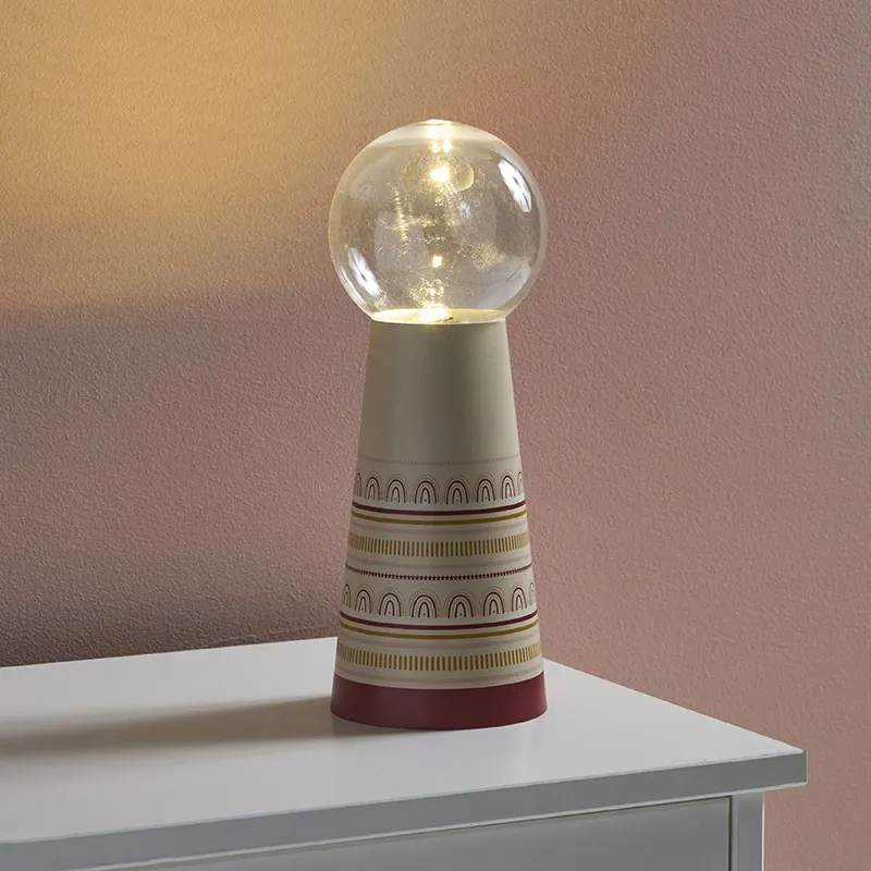 Lampe cone à poser - Jaune/Rouge-1