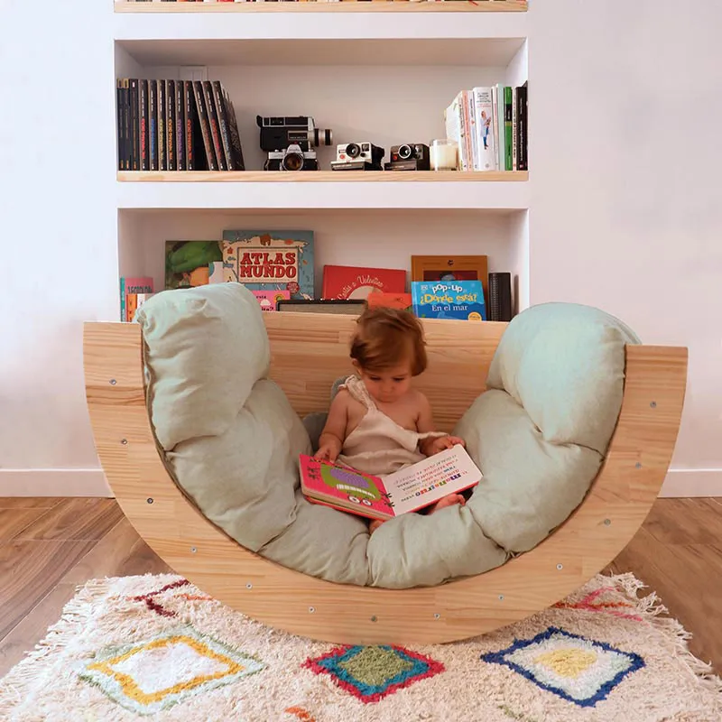 Coussin pour arche Montessori Aiguemarine - 7x60x160cm-9