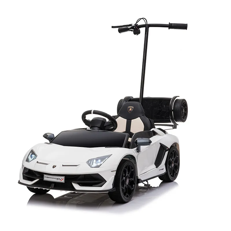 Voiture élec. Lamborghini Av. SVJ Blanc + plat. - 36m+-0