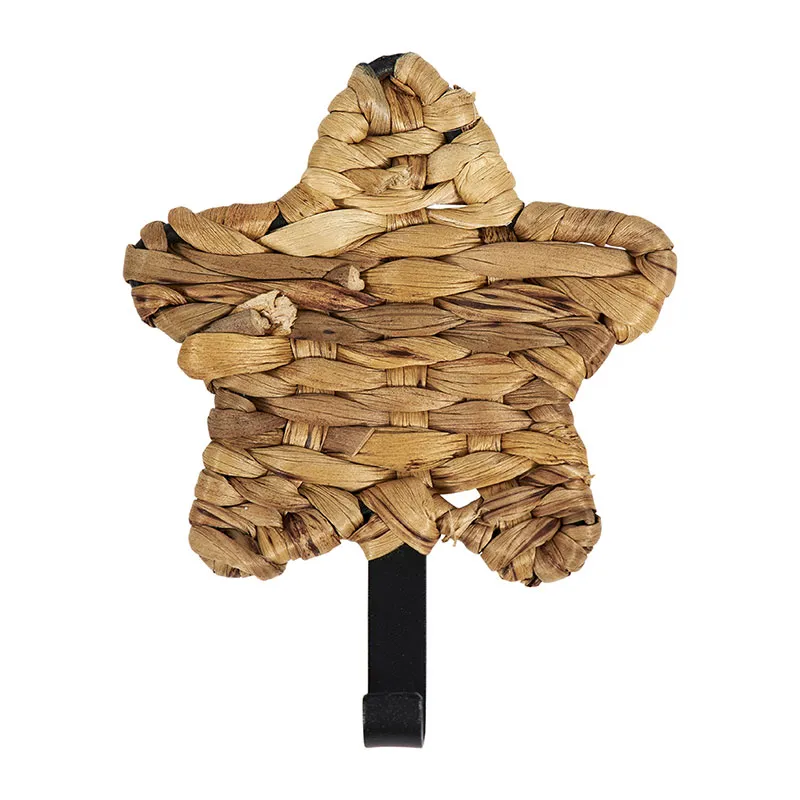Patère Etoile Naturel - 11x11x13cm-0
