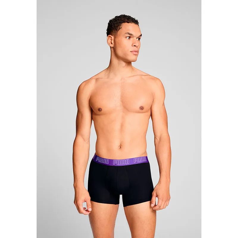 2 Boxers Homme Everyday Puma - Violet/Noir-2