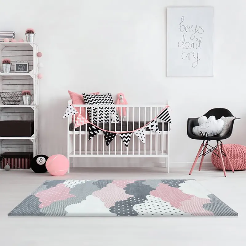 Tapis Nuages Rose - Plusieurs dim. dispos-1