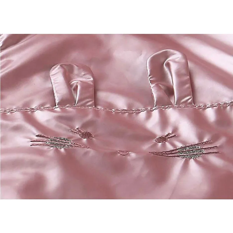 Ciré à capuche Lapin - Rose métallisé-6