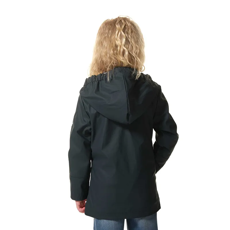 Ciré Zippé 3/4 à capuche Doublé polaire Fille - Marine-3