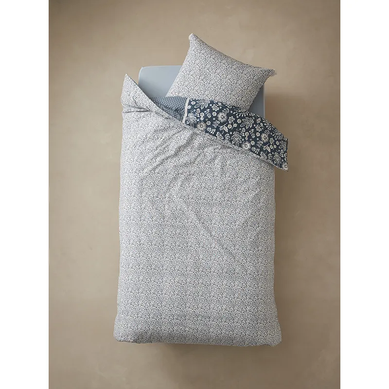 Parure 2pcs Coton caravane Bleu - 140x200cm-6