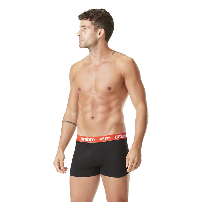 4 Boxers Homme Umbro - Noir/Bleu/Rouge-8