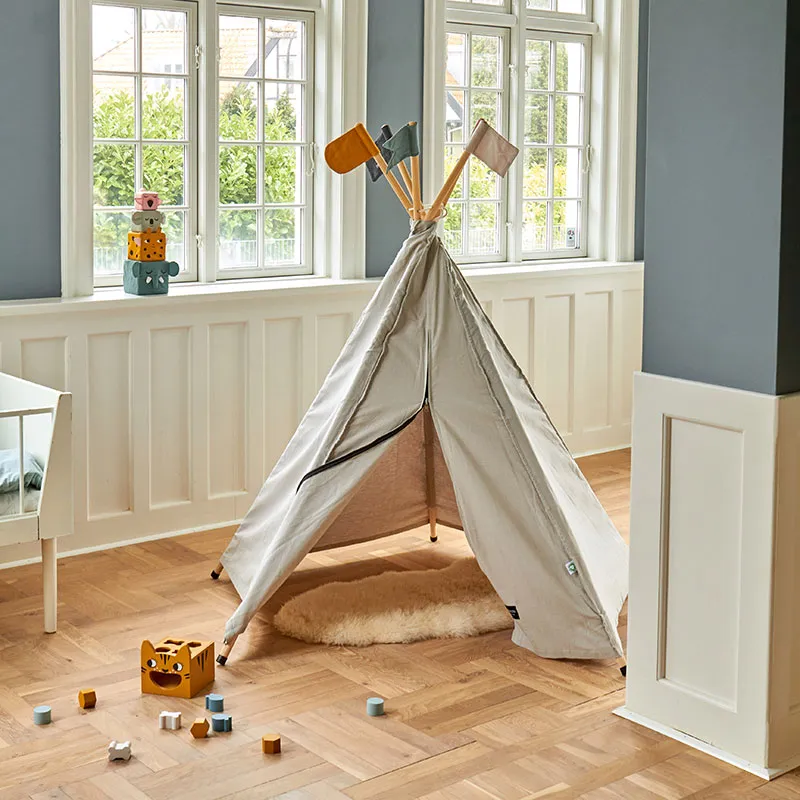Tipi de jeu Coton BIO Gris - 36m+-3