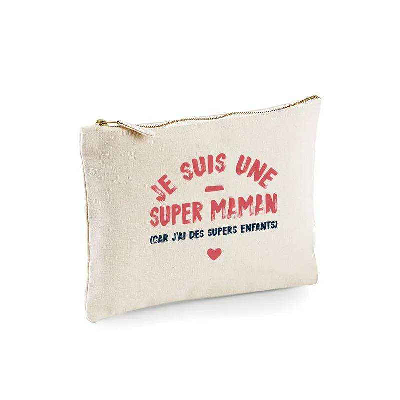 Trousse Je suis une super maman parce que j'ai des supers enfants BIO - Naturel-0