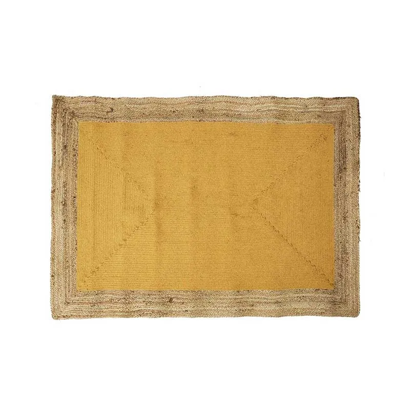 Tapis Jute Coton Moutarde - 120x170cm-0
